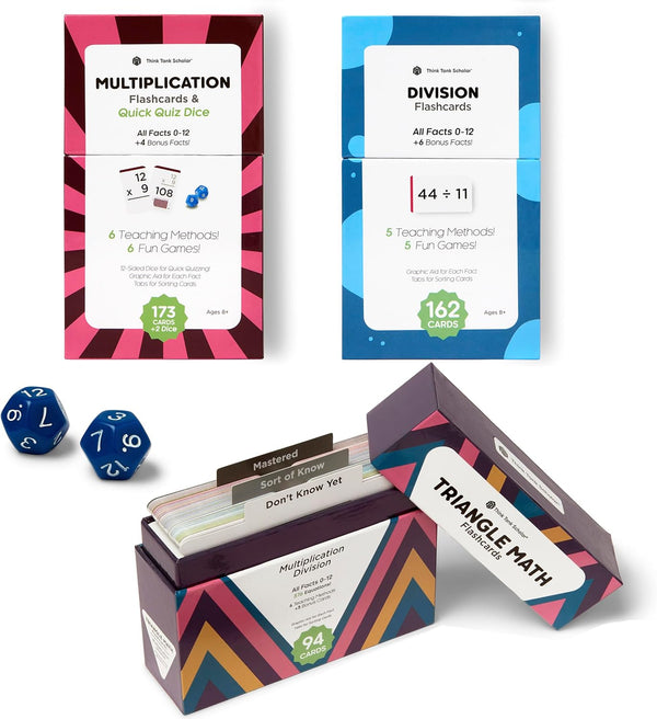 Ultimate Multiplication & Division Math Mastery Flash Cards Bundle: 71 ...