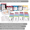 Pocket-Size Math Bundle: Addition, Subtraction, Multiplication, Division Flashcards | Complete Box Set | All Facts | Color Coded
