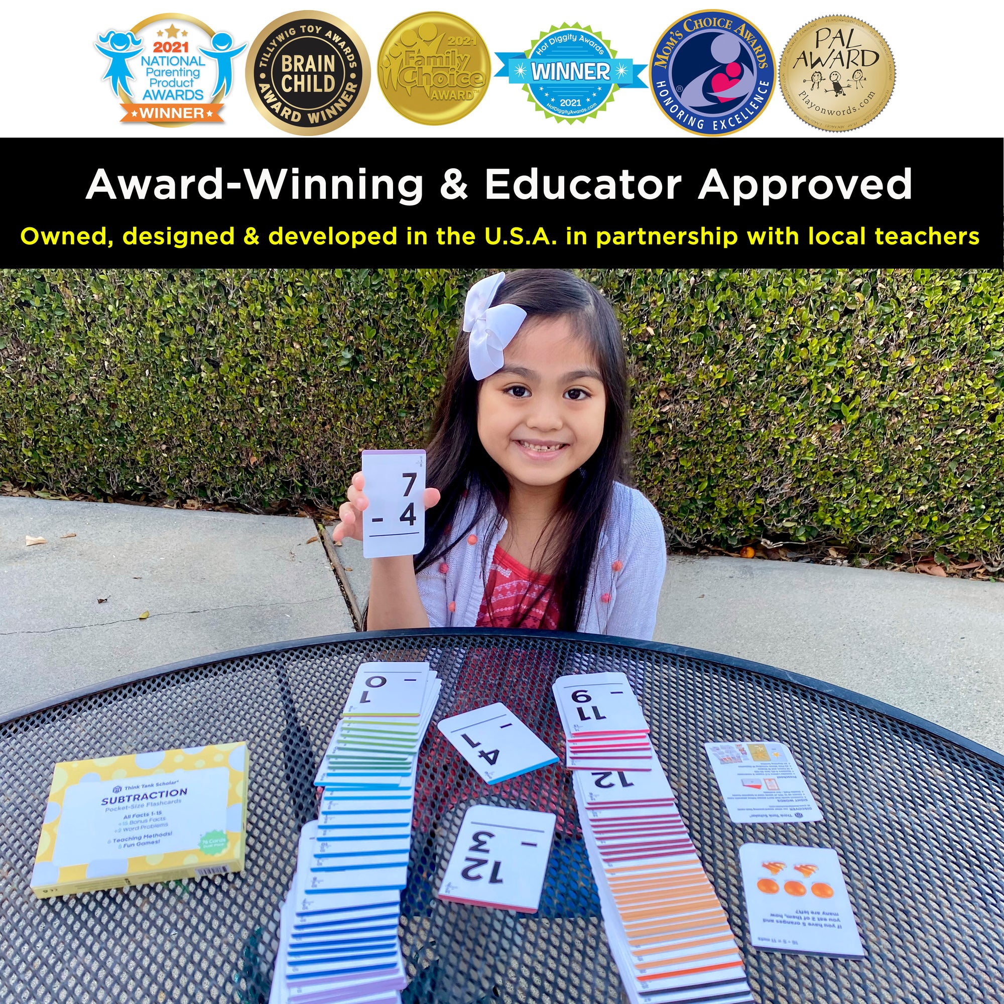 Pocket-Size Math Subtraction Flashcards | Full Set (All Facts 1-15) | Color Coded