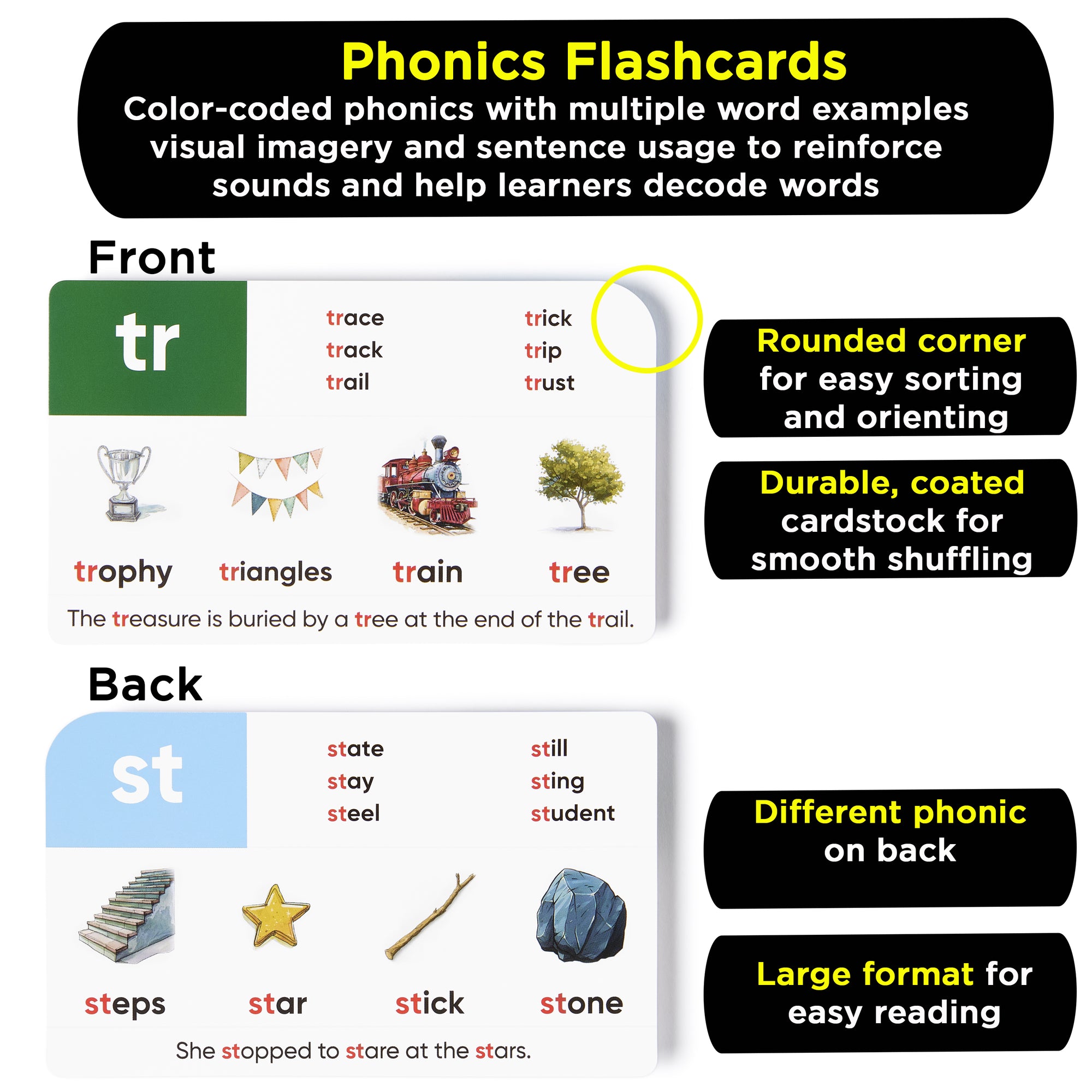 Award-Winning Phonics & Vocabulary Flash Cards – 1000+ Words with Prefixes, Suffixes & CVC – Games & Visual Aids – Ages 4–8 – Pre-K to 3rd Grade