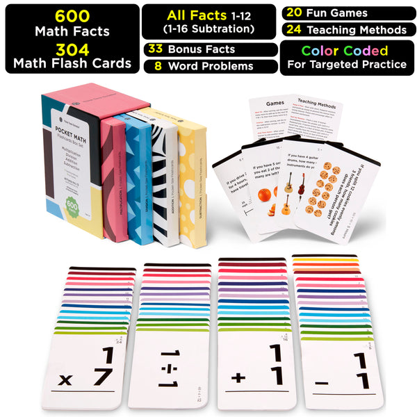 Pocket Guide Math Pocket-Size Math Bundle: Addition, Subtraction, Multiplication, Divisi ...
