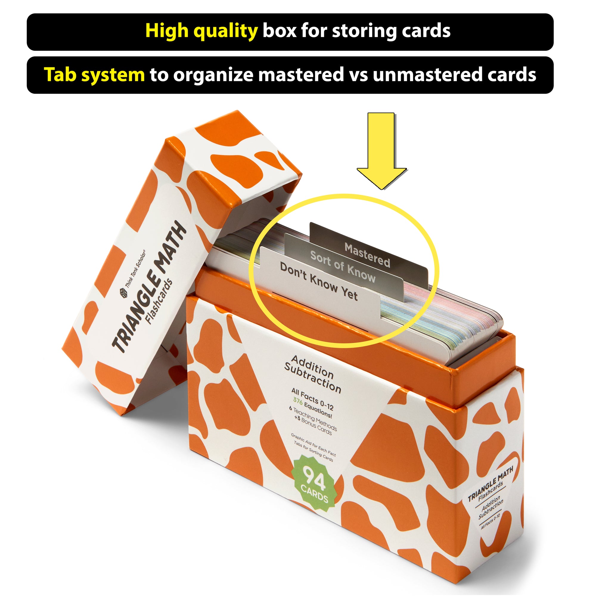 376 Equations Addition & Subtraction Flash Cards | Full Set (All Facts 0-12) | Color Coded