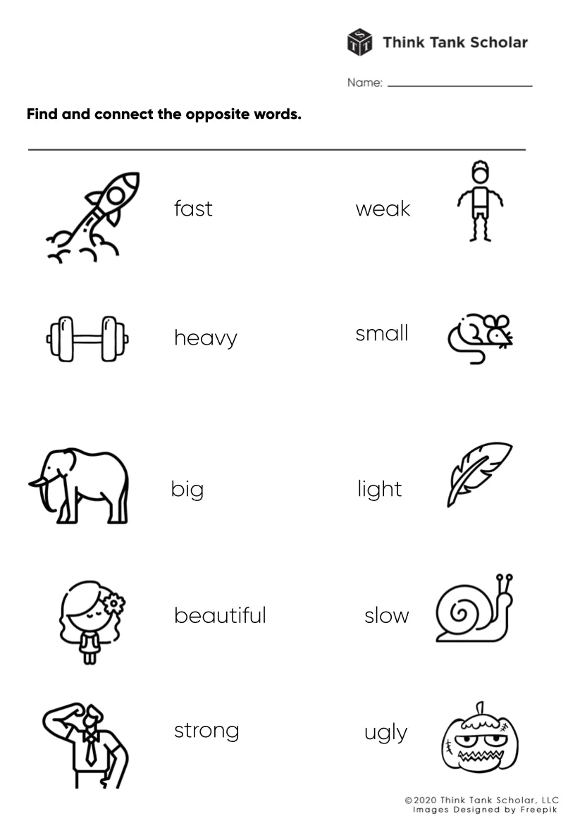 preschool-worksheets-printable-pdf-free-think-tank-scholar for Free Printable Opposites Worksheets For Preschoolers Preschool Worksheets Printable PDF Free - Think Tank Scholar for Free Printable Opposites Worksheets For Preschoolers