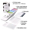 The addition flash card box comes with 173 fact cards.