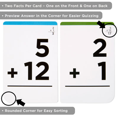 Pocket-Size Math Addition & Subtraction Flashcards | Full Set | All Facts | Color Coded