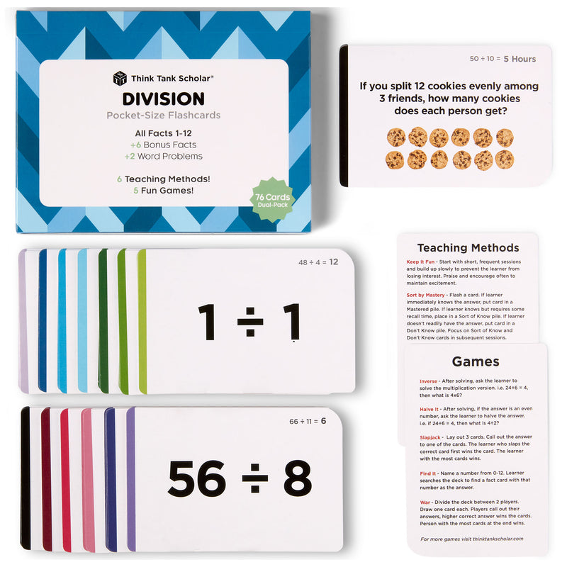 Think Tank Math Cards Think Tank Scholar Sight Words & Math Flash Cards
