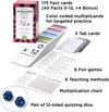 173 Multiplication Flash Cards & Quick Quiz Dice | All Facts 0-12 | Games & Chart Included