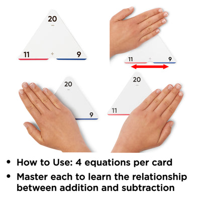 376 Equations Addition & Subtraction Flash Cards | Full Set (All Facts 0-12) | Color Coded