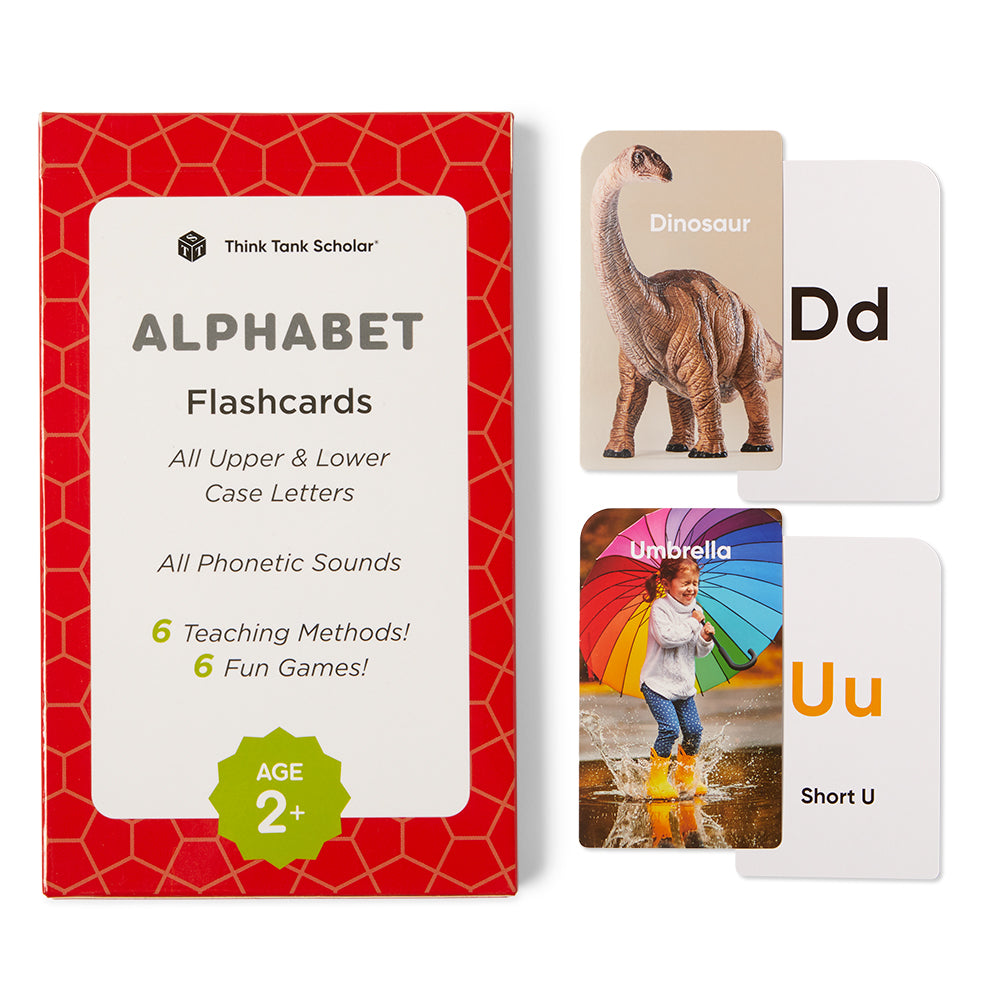 Alphabet Flash Cards (ABCs) Preschool - All Upper & Lower Case Letters - Think Tank Scholar for Free Printable Alphabet Letters Upper And Lower Case Flashcards