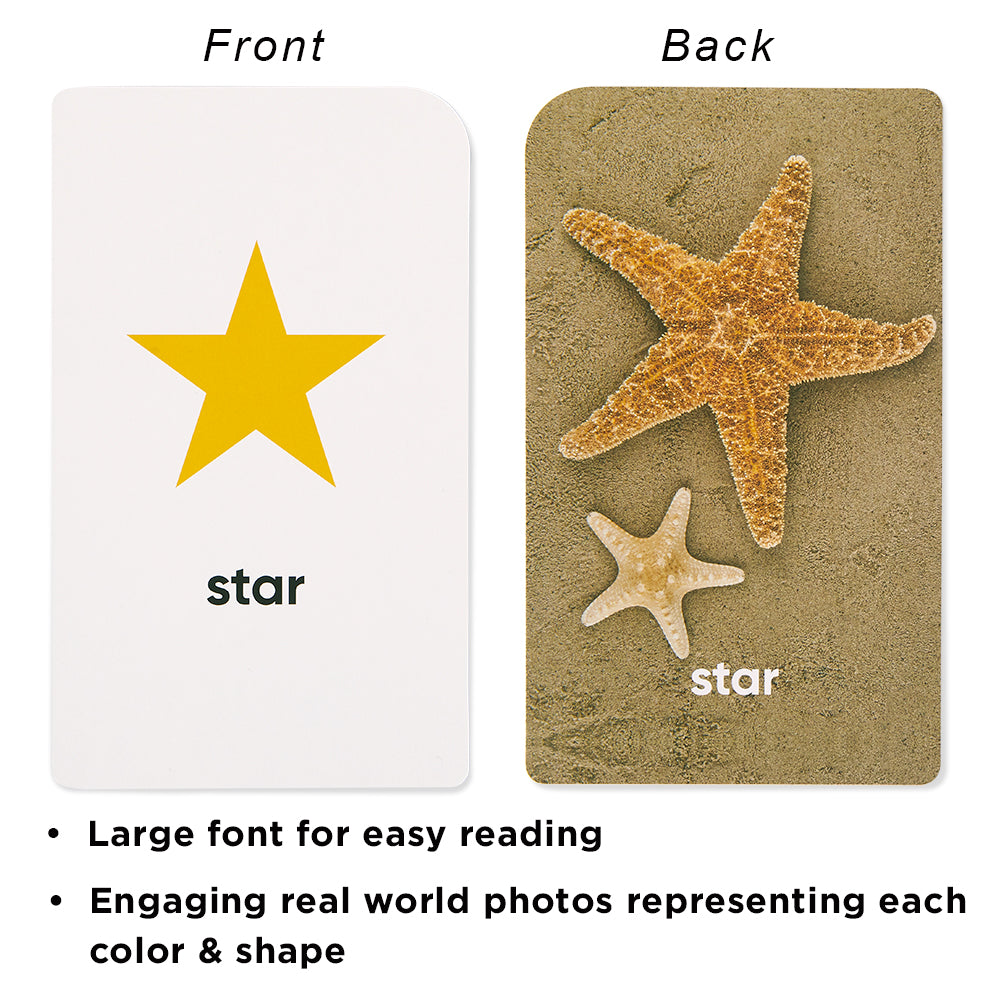 Colors & Shapes Flash Cards for Toddlers, Ages 2+, Preschool