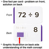 Each division flash card comes with one fact and graphic illustration for understanding the math concept.