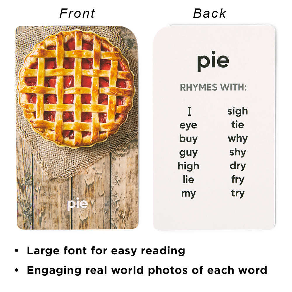 ✓ Rhyming flashcards for children ages 4 years through Preschool 