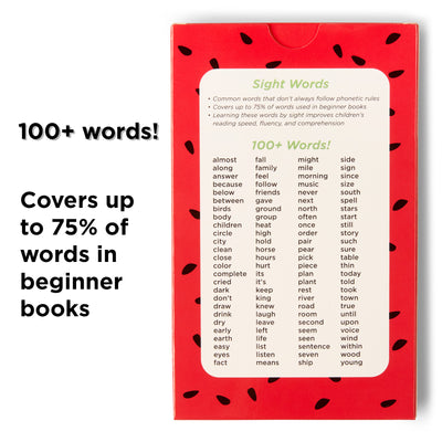 100 Sight Words for Second Grade.  Covers 75% of words in beginner books