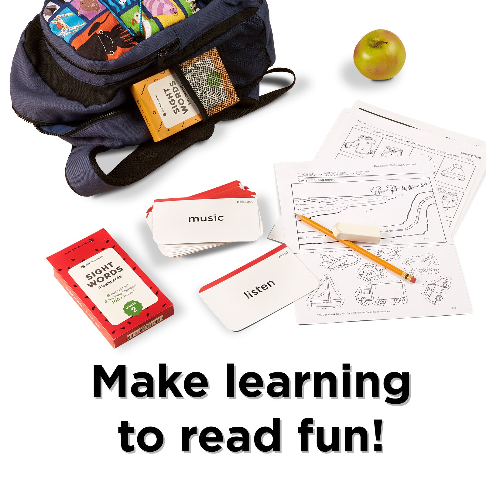 second grade teaching cards Think Tank Scholar 2nd Grade Sight Words Flash Cards (Second Grade) Pack 100+ Dolch & Fry High Freqency Flashcards L