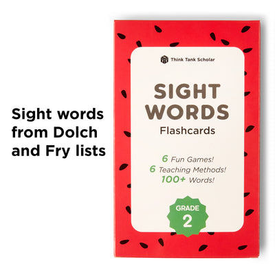 Second Grade Sight Words Flash Cards