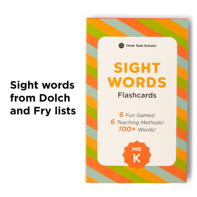 Prek Sight Word Flash Cards from Dolch & Fry