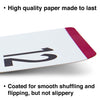 The subtraction flash cards are made with high quality paper and coated for smooth shuffling.